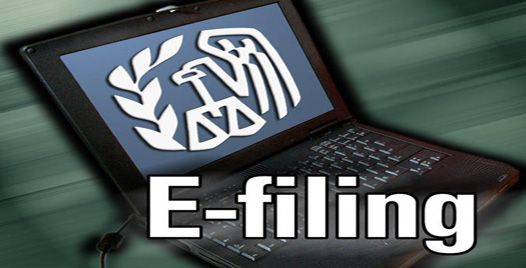 Laptop computer with IRS logo